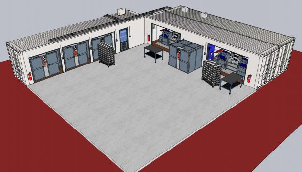 Sample preparation laboratory for Orbis crushing 