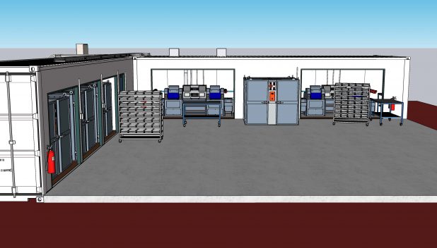 Sample preparation laboratory for Orbis crushing